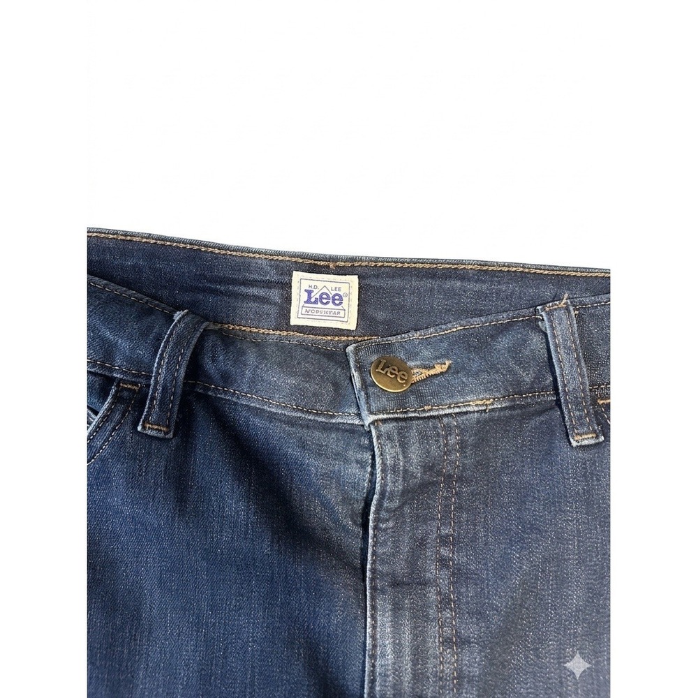 Vintage H.D. Lee Moderstar Dark Wash Denim Skirt XL 70s 80s Patch Pocket USA - Picture 3 of 3